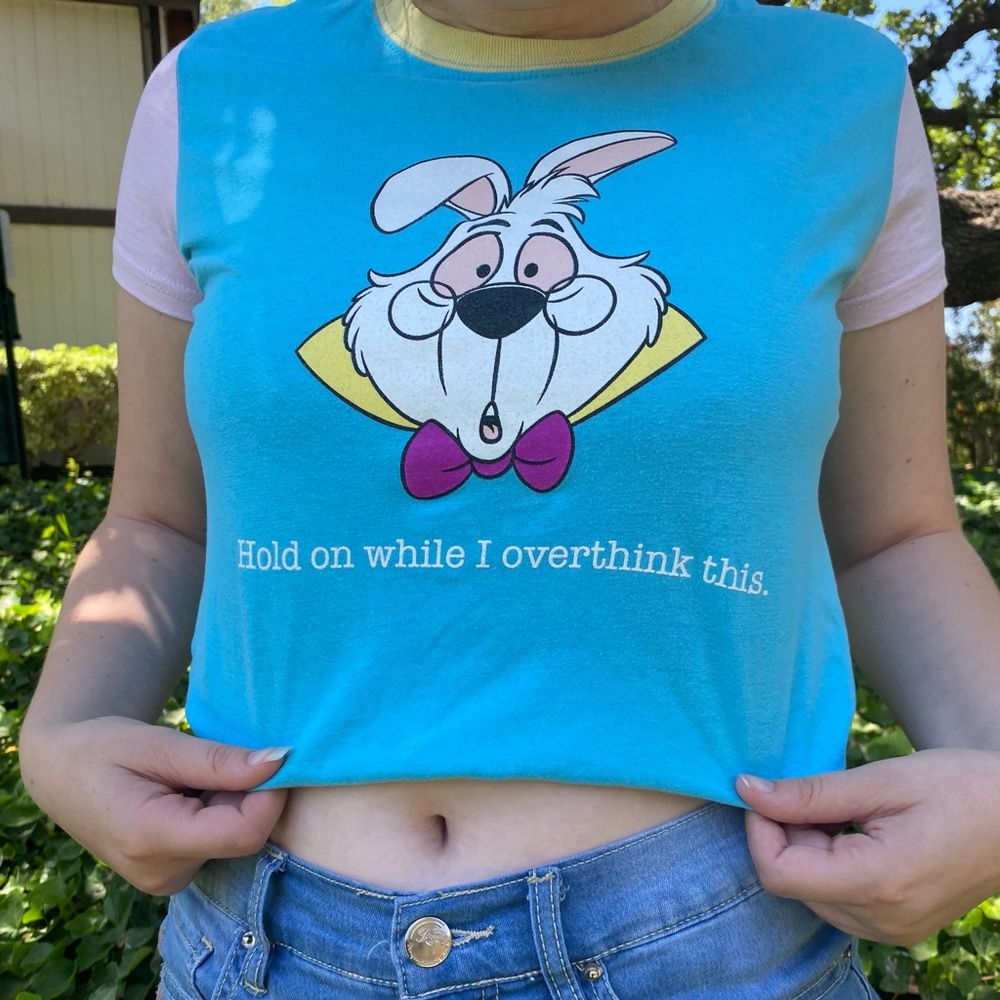 Disney Mr. Rabbit Alice and Wonderland tee size XS